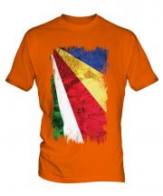 Seychelles Grunge Flag Mens T-Shirt