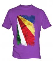 Seychelles Grunge Flag Mens T-Shirt