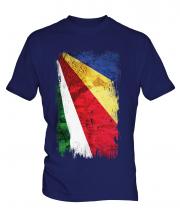 Seychelles Grunge Flag Mens T-Shirt