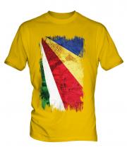 Seychelles Grunge Flag Mens T-Shirt