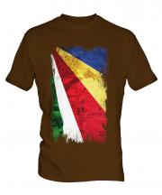 Seychelles Grunge Flag Mens T-Shirt