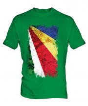 Seychelles Grunge Flag Mens T-Shirt