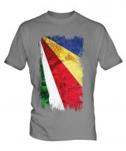 Seychelles Grunge Flag Mens T-Shirt