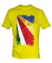 Seychelles Grunge Flag Mens T-Shirt
