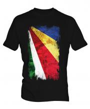 Seychelles Grunge Flag Mens T-Shirt
