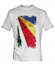 Seychelles Grunge Flag Mens T-Shirt