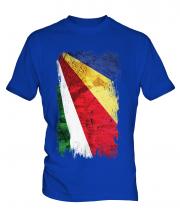 Seychelles Grunge Flag Mens T-Shirt