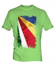 Seychelles Grunge Flag Mens T-Shirt