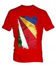 Seychelles Grunge Flag Mens T-Shirt