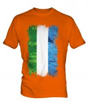 Sierra Leone Grunge Flag Mens T-Shirt
