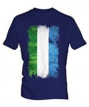 Sierra Leone Grunge Flag Mens T-Shirt