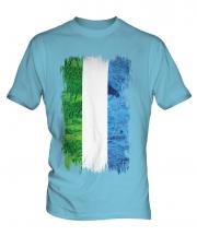 Sierra Leone Grunge Flag Mens T-Shirt