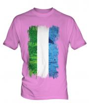 Sierra Leone Grunge Flag Mens T-Shirt