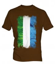 Sierra Leone Grunge Flag Mens T-Shirt