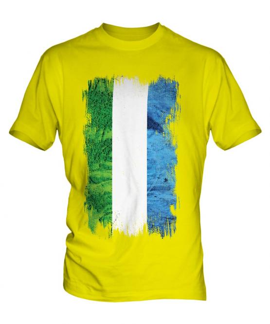 Sierra Leone Grunge Flag Mens T-Shirt