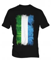 Sierra Leone Grunge Flag Mens T-Shirt