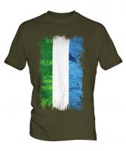 Sierra Leone Grunge Flag Mens T-Shirt