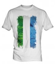 Sierra Leone Grunge Flag Mens T-Shirt