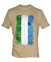 Sierra Leone Grunge Flag Mens T-Shirt