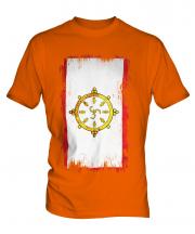 Sikkim Grunge Flag Mens T-Shirt