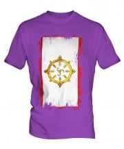 Sikkim Grunge Flag Mens T-Shirt