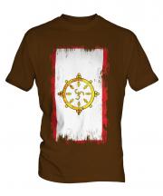 Sikkim Grunge Flag Mens T-Shirt