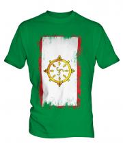 Sikkim Grunge Flag Mens T-Shirt