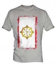 Sikkim Grunge Flag Mens T-Shirt