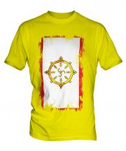 Sikkim Grunge Flag Mens T-Shirt