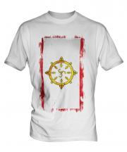 Sikkim Grunge Flag Mens T-Shirt
