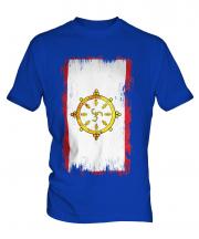 Sikkim Grunge Flag Mens T-Shirt