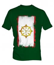 Sikkim Grunge Flag Mens T-Shirt