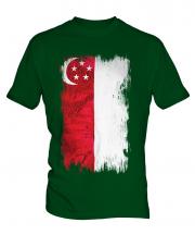 Singapore Grunge Flag Mens T-Shirt