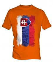 Slovakia Grunge Flag Mens T-Shirt