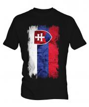 Slovakia Grunge Flag Mens T-Shirt
