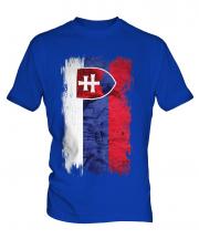 Slovakia Grunge Flag Mens T-Shirt