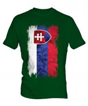 Slovakia Grunge Flag Mens T-Shirt