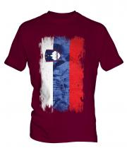 Slovenia Grunge Flag Mens T-Shirt