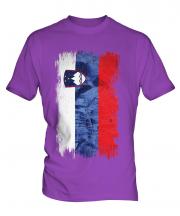 Slovenia Grunge Flag Mens T-Shirt