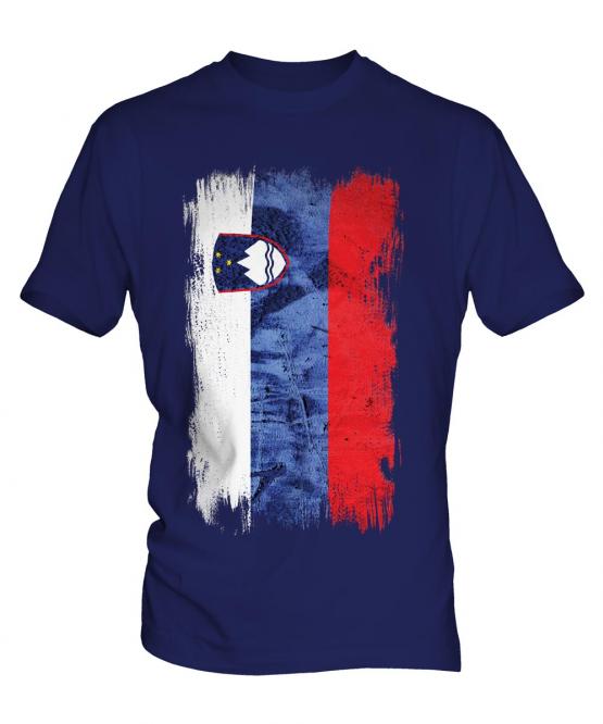 Slovenia Grunge Flag Mens T-Shirt