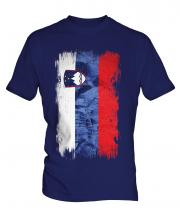 Slovenia Grunge Flag Mens T-Shirt