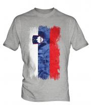 Slovenia Grunge Flag Mens T-Shirt