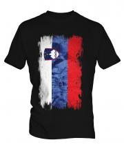Slovenia Grunge Flag Mens T-Shirt