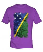 Solomon Islands Grunge Flag Mens T-Shirt