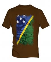 Solomon Islands Grunge Flag Mens T-Shirt