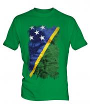 Solomon Islands Grunge Flag Mens T-Shirt