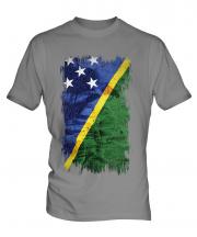 Solomon Islands Grunge Flag Mens T-Shirt