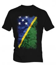 Solomon Islands Grunge Flag Mens T-Shirt