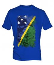 Solomon Islands Grunge Flag Mens T-Shirt