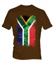 South Africa Grunge Flag Mens T-Shirt